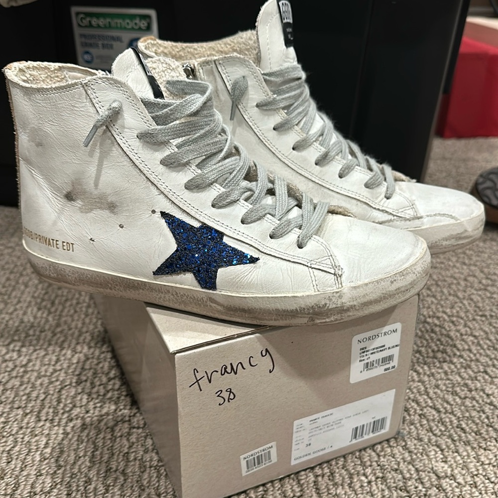 Golden Goose Francy white/blue star 38/8